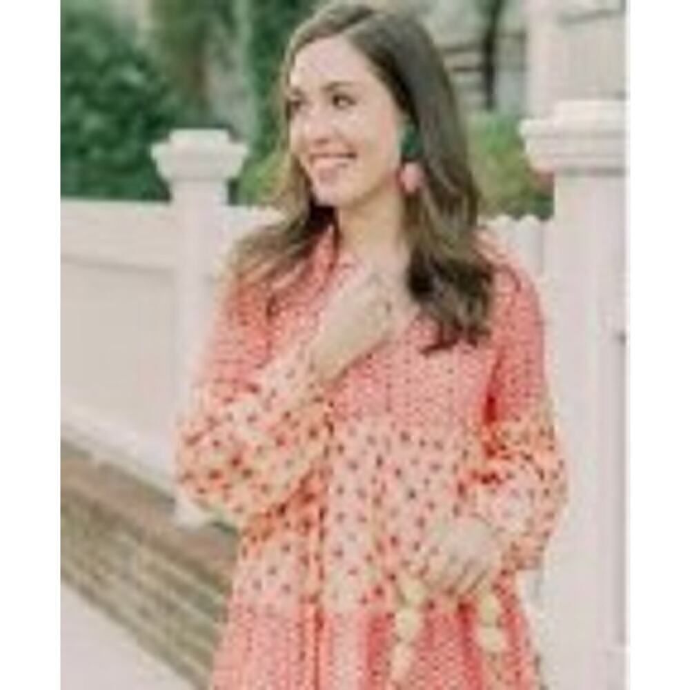 Victoria Dunn Floral Flounce Maxi Dress NWT Sz. L